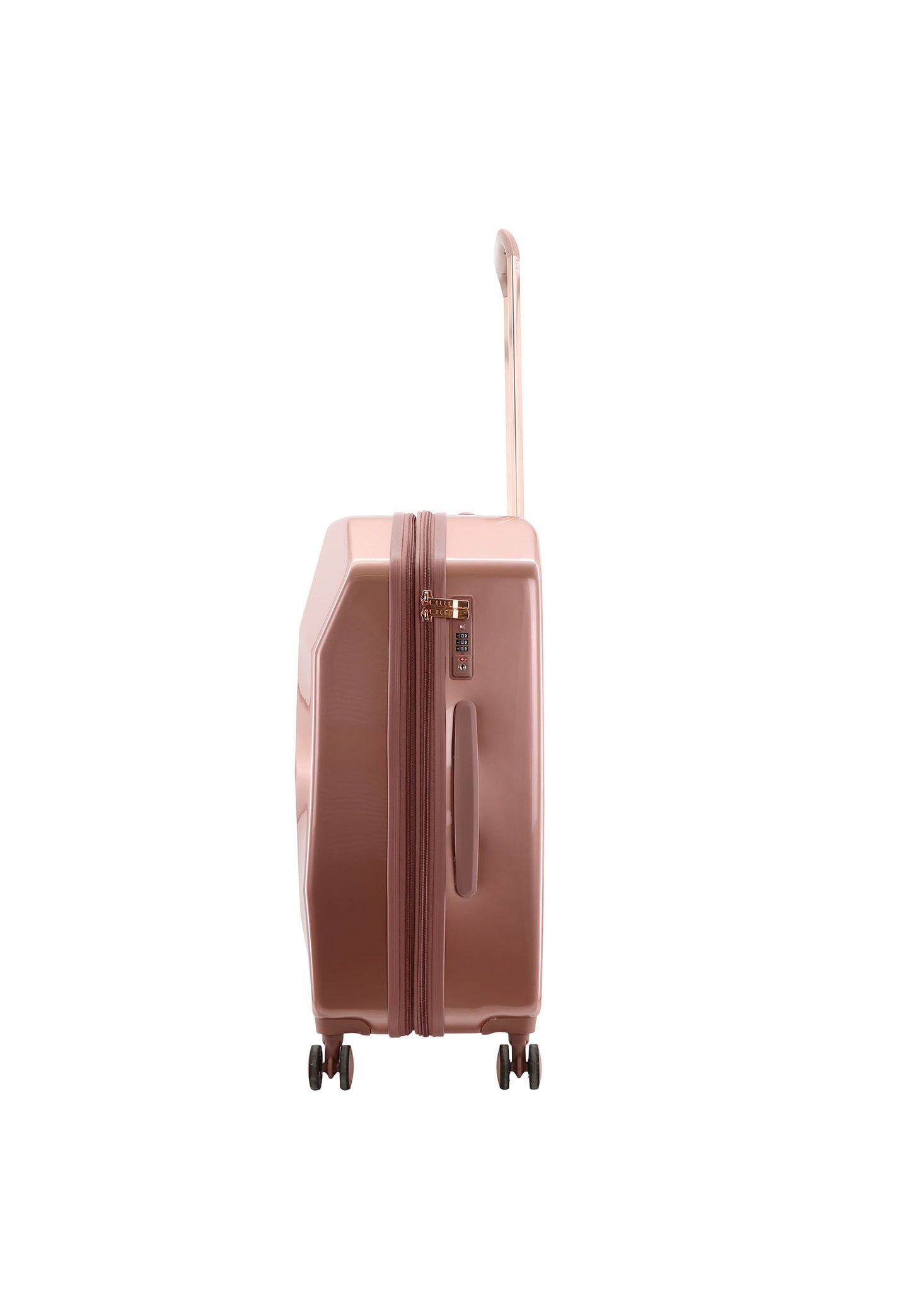 ELLE Diamond Valise rigide / Trolley / Valise de voyage - 67 cm (Moyen) - Or rose