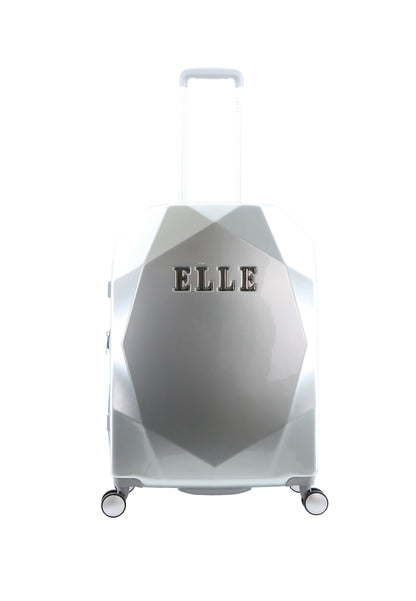 ELLE Diamond  Harde Koffer / Trolley / Reiskoffer - 67 cm (Medium) - Zilver