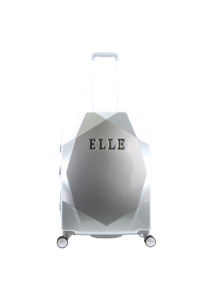 ELLE Diamond Valise rigide / Trolley / Valise de voyage - 67 cm (Moyen) - Argent