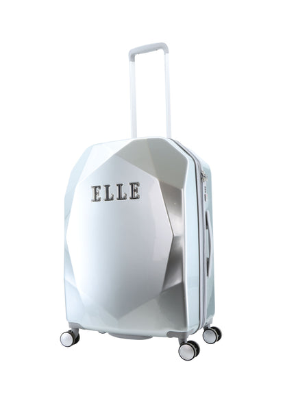 ELLE Diamond Valise rigide / Trolley / Valise de voyage - 67 cm (Moyen) - Argent