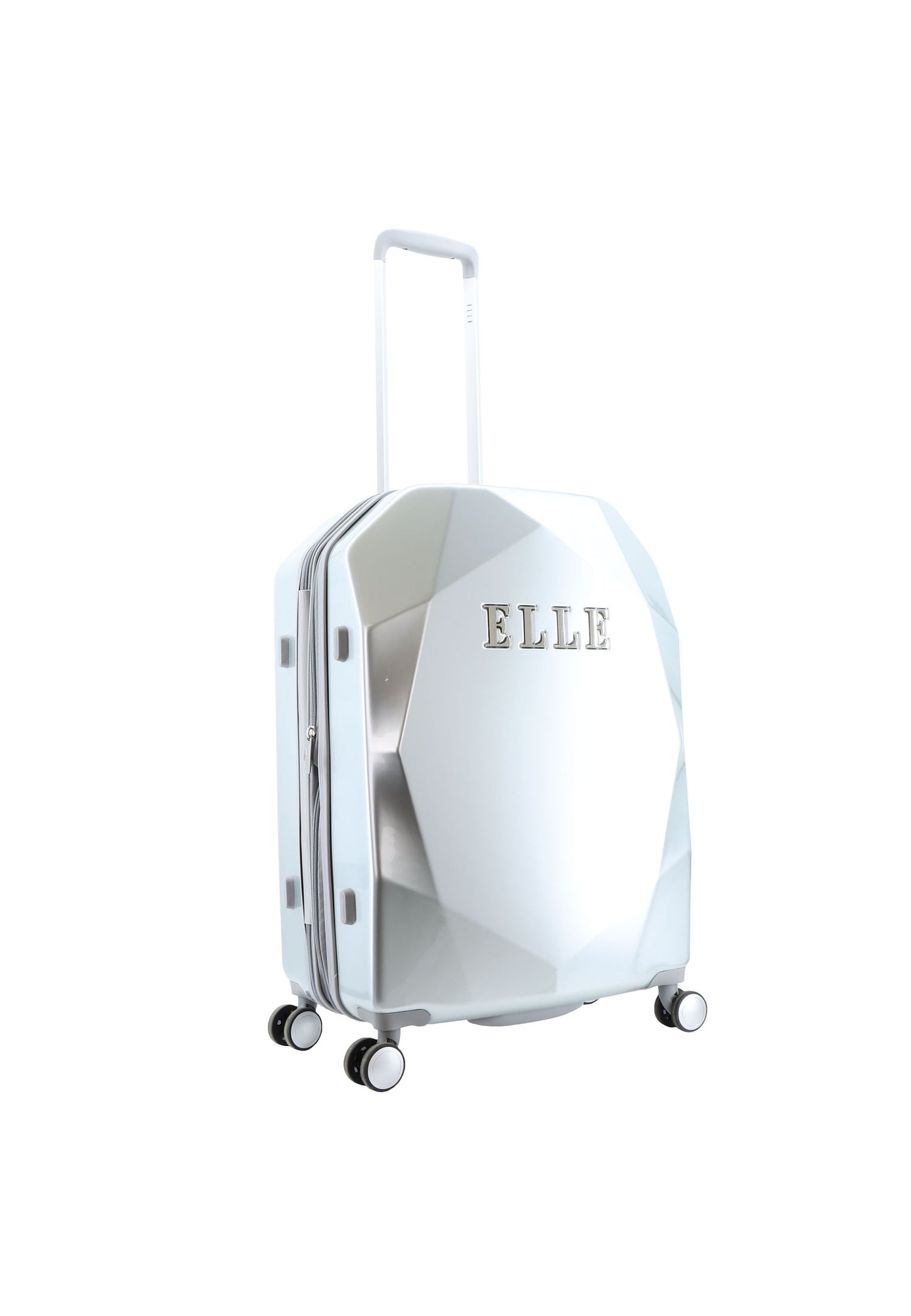 ELLE Diamond  Harde Koffer / Trolley / Reiskoffer - 67 cm (Medium) - Zilver