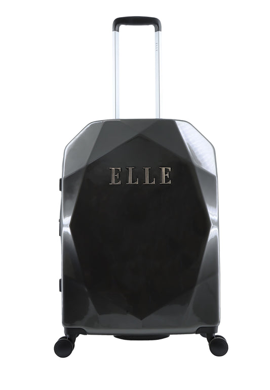 ELLE Diamond Valise rigide / Trolley / Valise de voyage - 67 cm (Moyen) - Anthracite