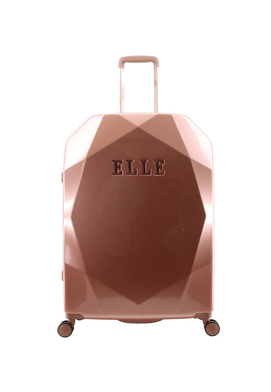 ELLE Diamond  Harde Koffer / Trolley / Reiskoffer - 76.5 cm (Large) - Rosé goud