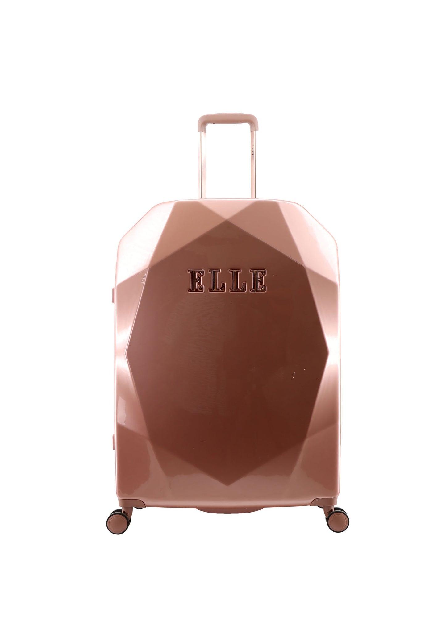 ELLE Diamond design Koffer / Trolley / Reiskoffer 76.5 cm Large - Rosé goud