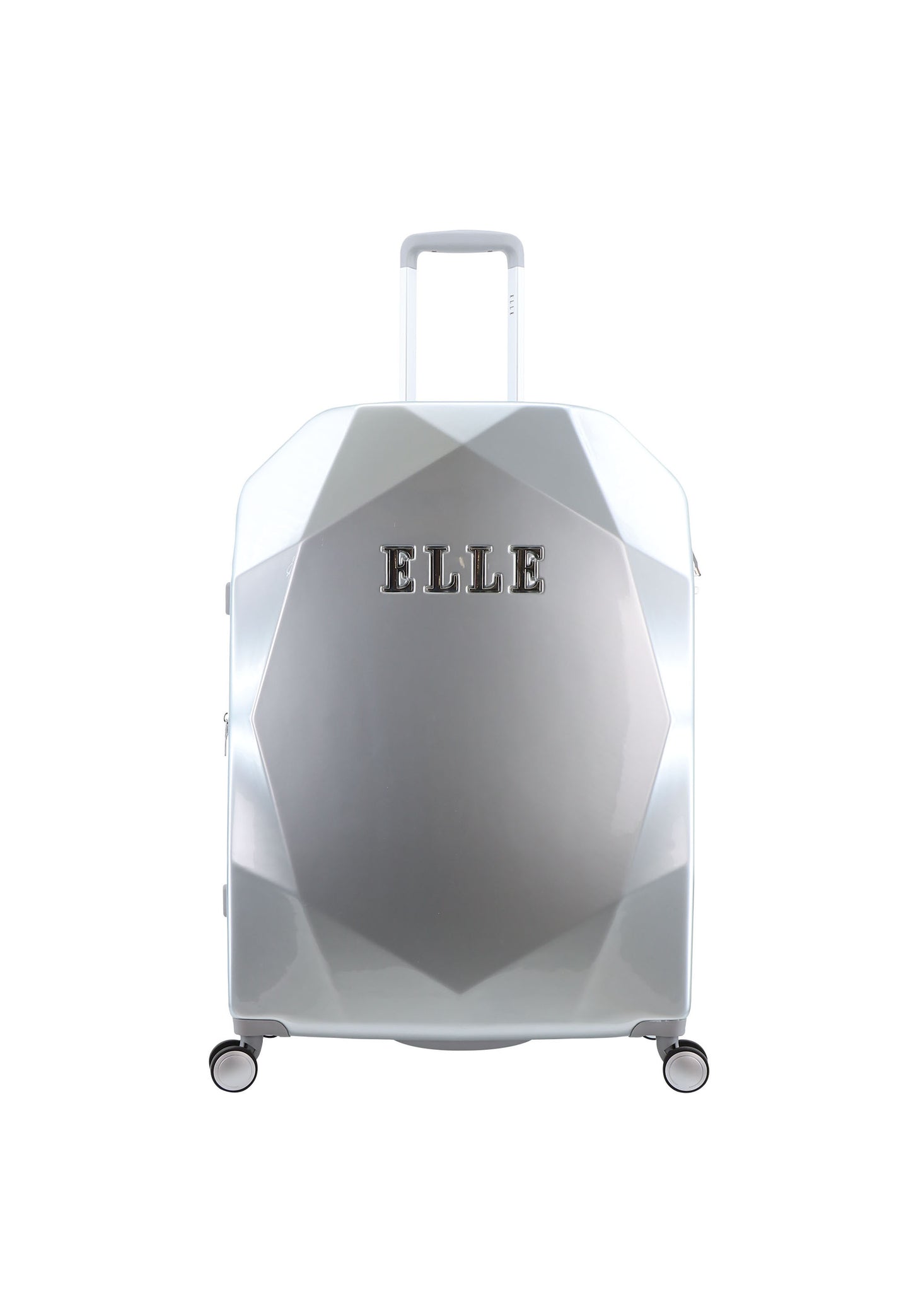 ELLE Diamond  Harde Koffer / Trolley / Reiskoffer - 76.5 cm (Large) - Zilver