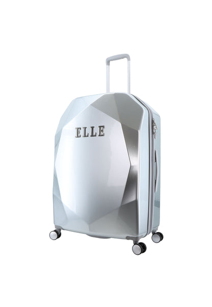 ELLE Diamond  Harde Koffer / Trolley / Reiskoffer - 76.5 cm (Large) - Zilver