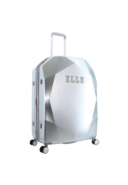 ELLE Diamond  Harde Koffer / Trolley / Reiskoffer - 76.5 cm (Large) - Zilver