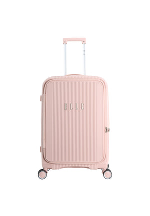 Elle Da'Vine Harde koffer / Trolley / Reiskoffer - (Medium) - Roze
