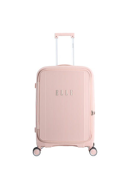 Elle Da'Vine Harde koffer / Trolley / Reiskoffer - (Medium) - Roze