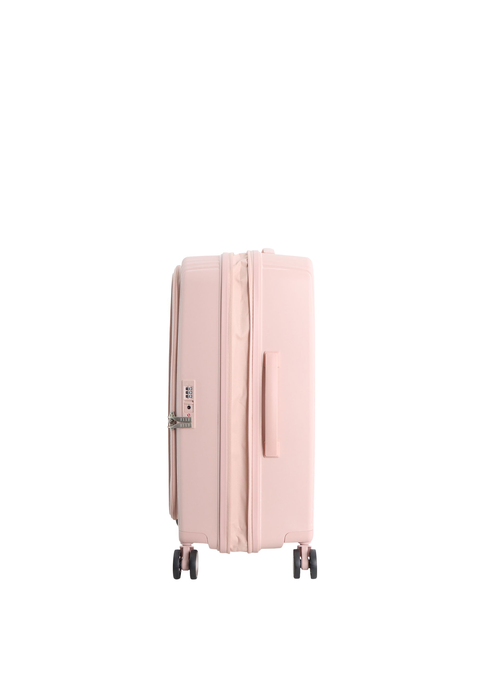 Elle Da'Vine Harde koffer / Trolley / Reiskoffer - (Medium) - Roze