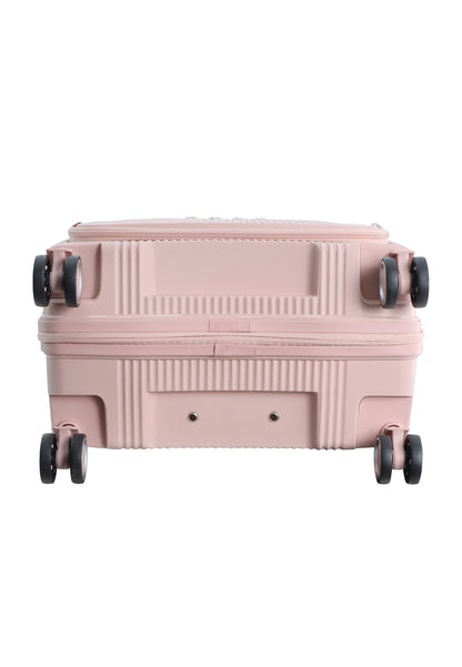 Elle Da'Vine Harde koffer / Trolley / Reiskoffer - (Medium) - Roze