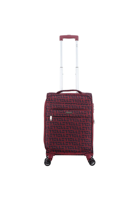 ELLE Couture Handbagage Zachte Koffer / Trolley / Reiskoffer - 53 cm (Small) Bourgondië