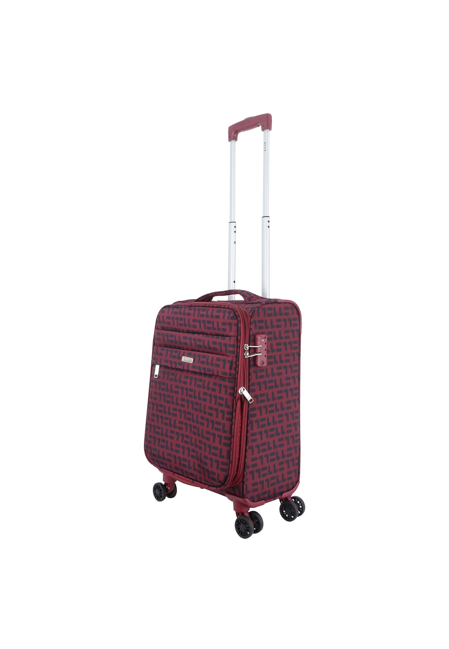 ELLE Couture Handbagage Zachte Koffer / Trolley / Reiskoffer - 53 cm (Small) Rood