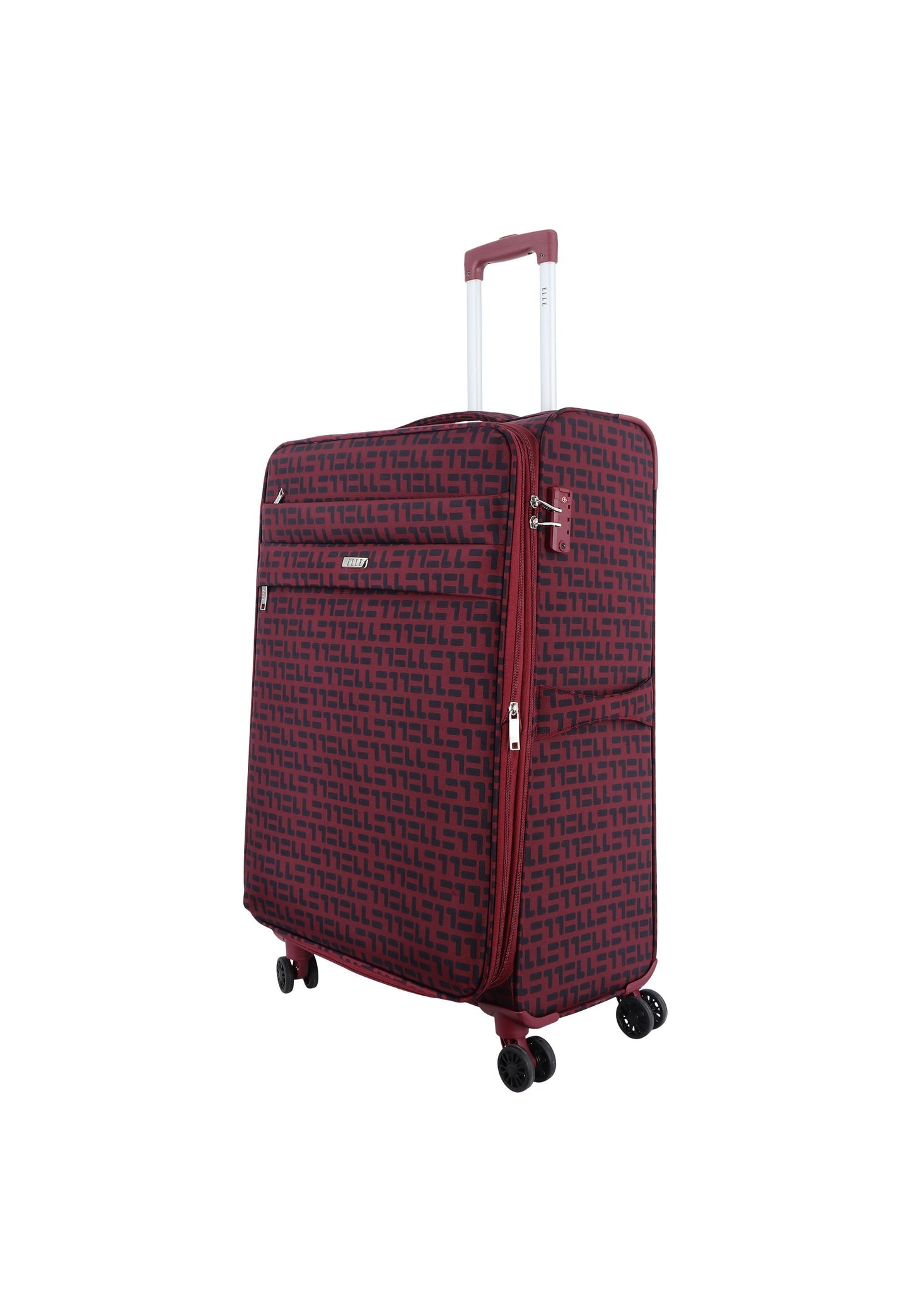 ELLE Couture Zachte Koffer / Trolley / Reiskoffer - 77 cm (Large) Bourgondië