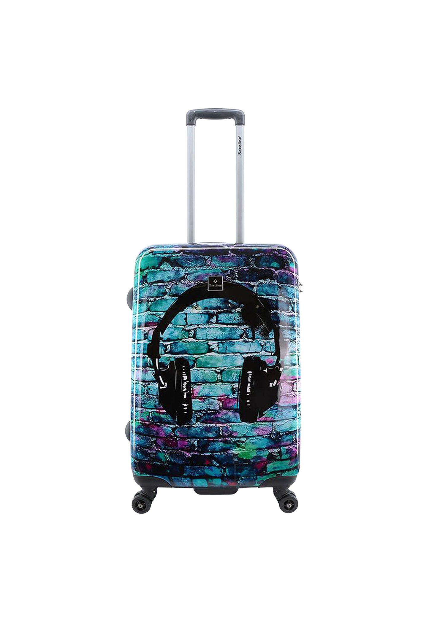 Saxoline Harde Koffer / Trolley / Reiskoffer - 67 cm (Medium) - Headphone Print