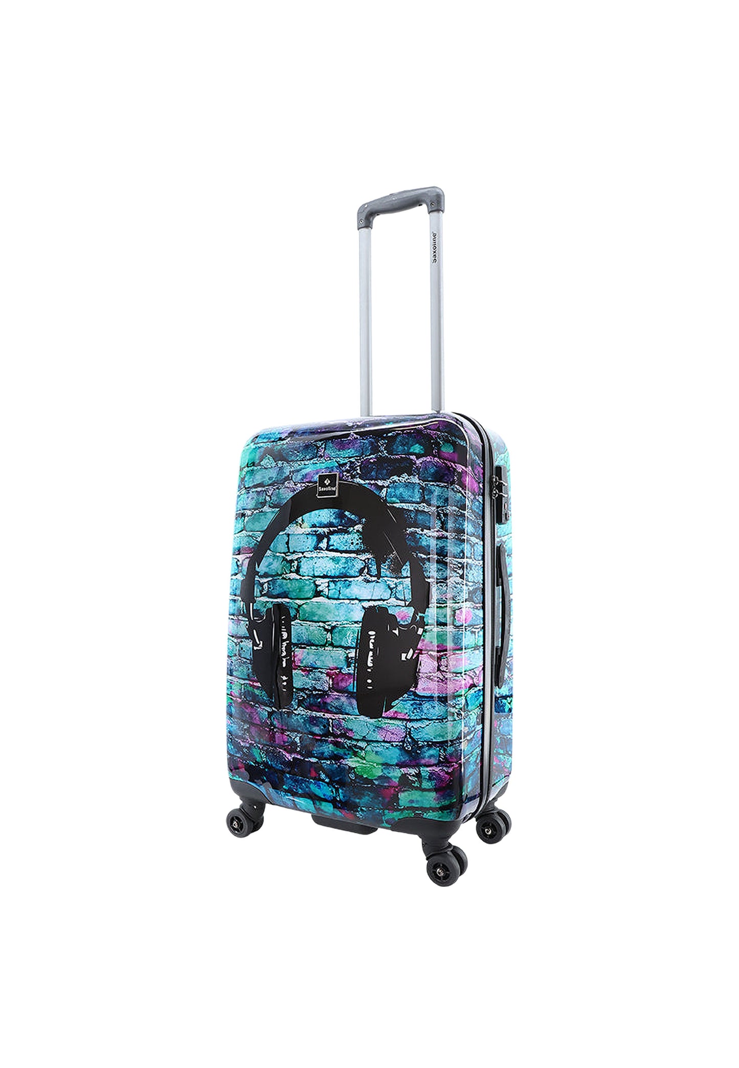 Saxoline Harde Koffer / Trolley / Reiskoffer - 67 cm (Medium) - Headphone Print