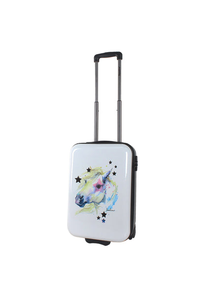 Saxoline Handbagage Harde Koffer / Trolley / Reiskoffer - 55cm (Small) - Paardenhoofd Print