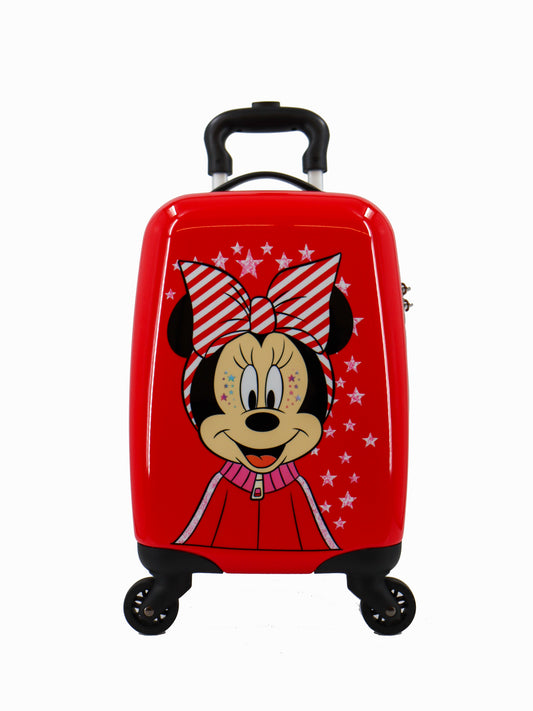 Disney Kinderkoffer Handbagage / Kindertrolley / Kinderreiskoffer - 55 cm (Small) - Minnie Mouse Print - Rood