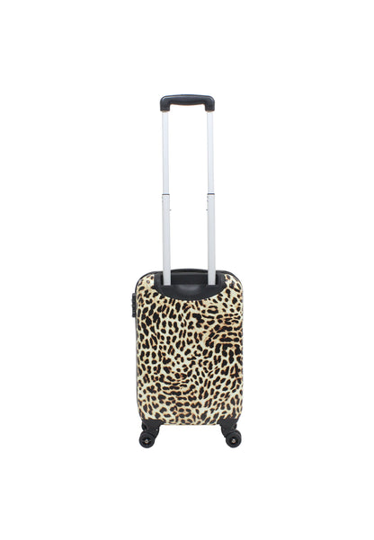 Saxoline Handbagage Harde Koffer / Trolley / Reiskoffer - 55cm (Small) - Leopard Print