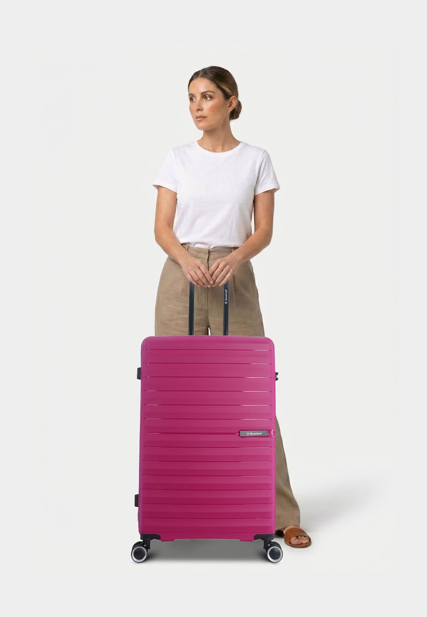 Saxoline – Fiesta | Harde Koffer / Valies /Reiskoffer – Large (95L) – Fuchsia