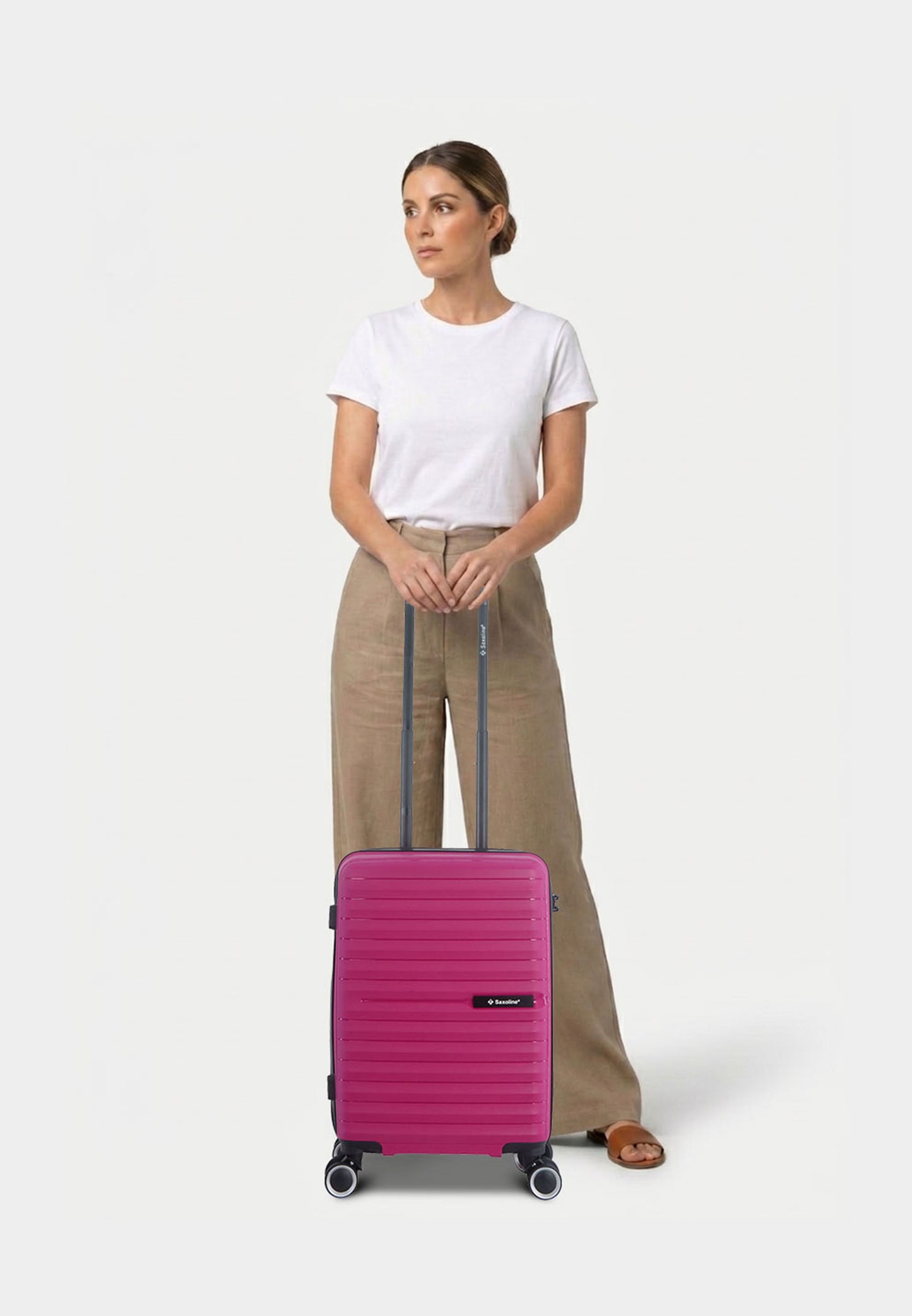 Saxoline - Fiesta | Bagage à main / Valise rigide / Valise - 33 L - Petit modèle - Fuchsia