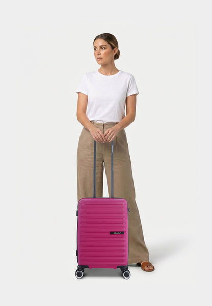 Saxoline - Fiesta | Bagage à main / Valise rigide / Valise - 33 L - Petit modèle - Fuchsia