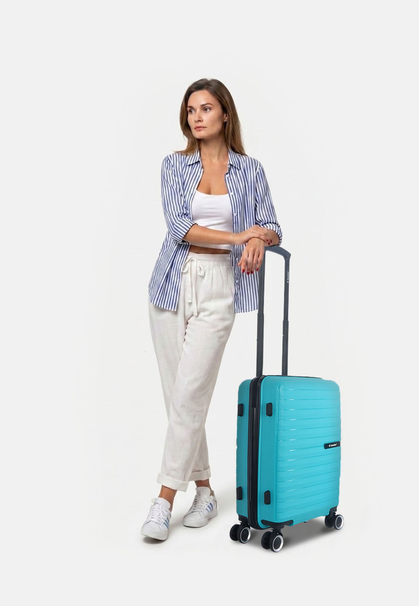Saxoline - Fiesta | Bagage à main / Valise rigide / Valise - 33 L - Petite - Turquoise