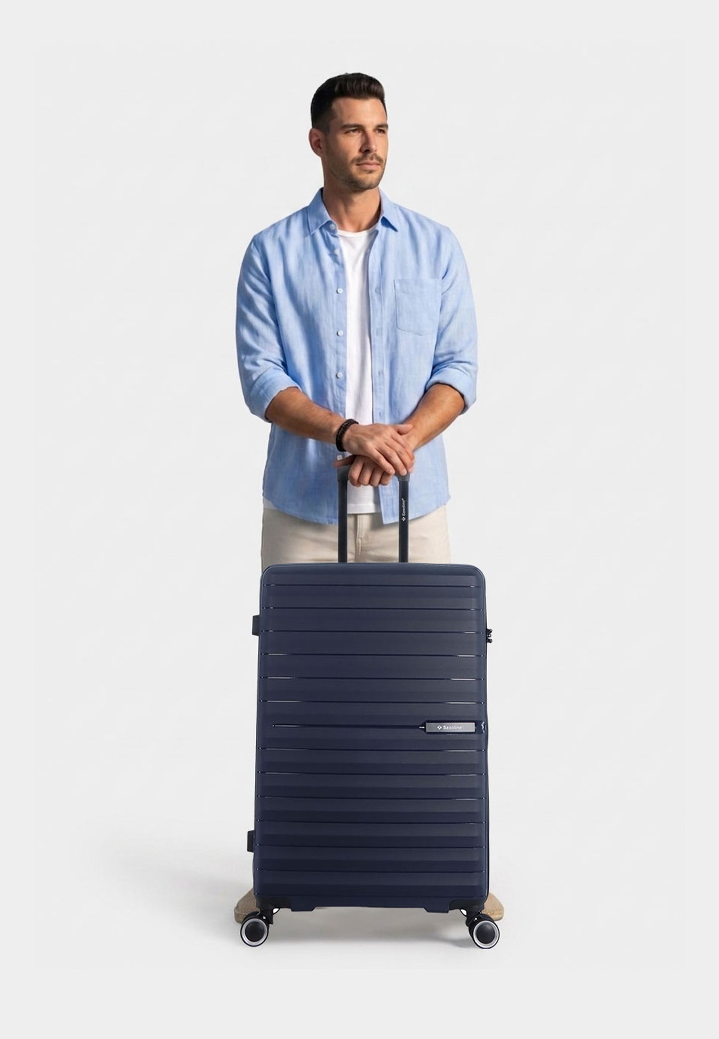 Valise Saxoline « Fiesta » en polypropylène - L - 95 litres - Bleu marine