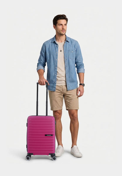 Saxoline - Fiesta | Bagage à main / Valise rigide / Valise - 33 L - Petit modèle - Fuchsia
