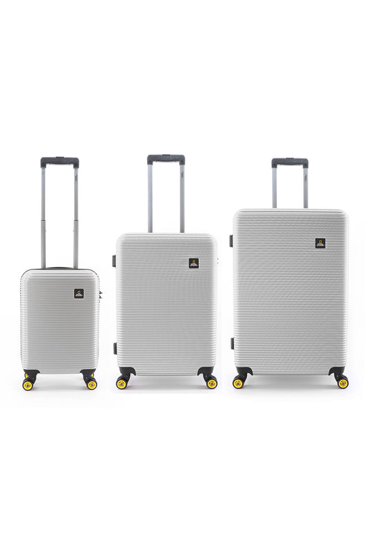 Ensemble de valise rigide National Geographic 3 pièces/ensemble de valise de voyage/ensemble de chariot - à l'étranger - argent