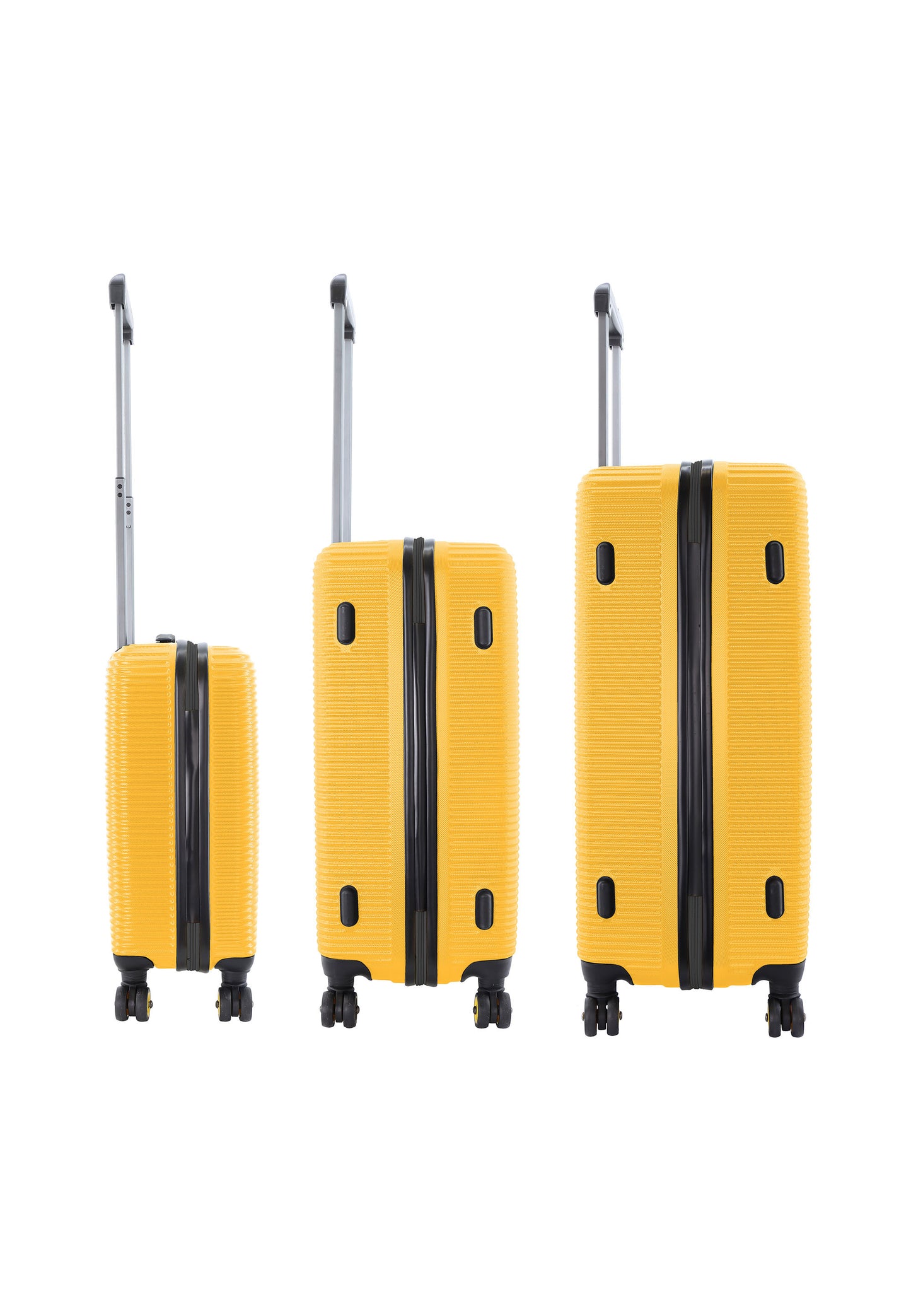 Ensemble de valises rigides National Geographic 3 pièces / ensemble de valises de voyage / ensemble de chariots - à l'étranger - jaune