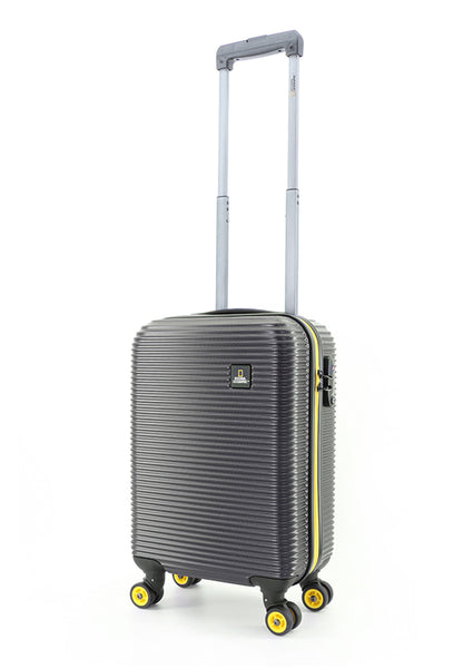 Valise rigide pour bagage à main National Geographic / Trolley / Valise de voyage - 55 cm (Petite) - À l'étranger - Noir