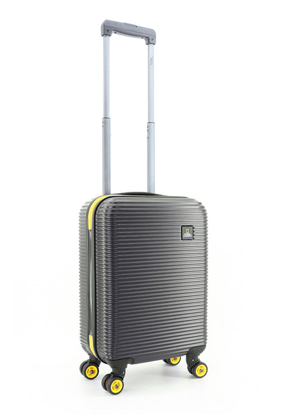 Valise rigide pour bagage à main National Geographic / Trolley / Valise de voyage - 55 cm (Petite) - À l'étranger - Noir