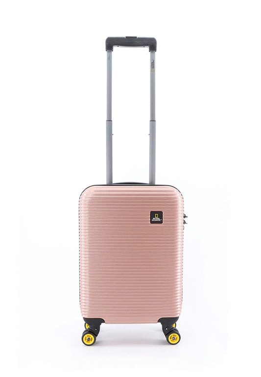 Valise rigide pour bagage à main National Geographic / Trolley / Valise de voyage - 55 cm (Petite) - À l'étranger - Or rose