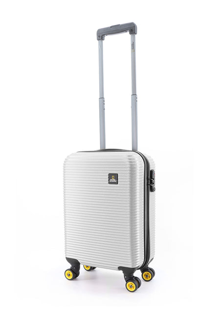 National Geographic Handbagage Harde Koffer / Trolley / Reiskoffer - 55 cm (Small) - Abroad - Zilver