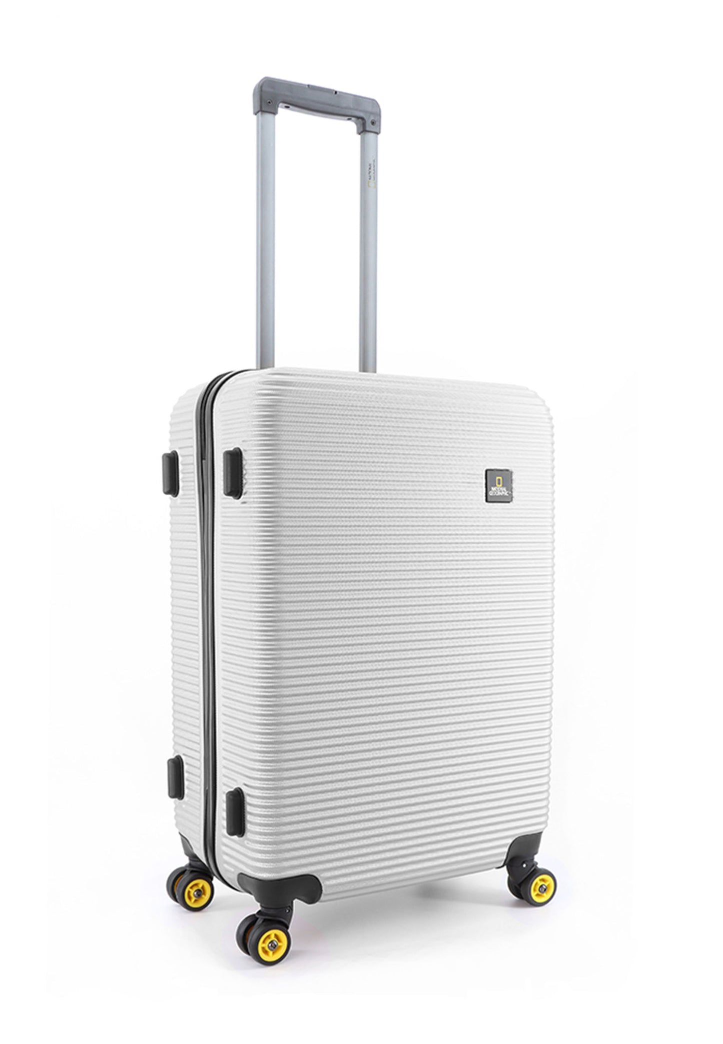 National Geographic Harde Koffer / Trolley / Reiskoffer - 67 cm (Medium) - Abroad - Zilver