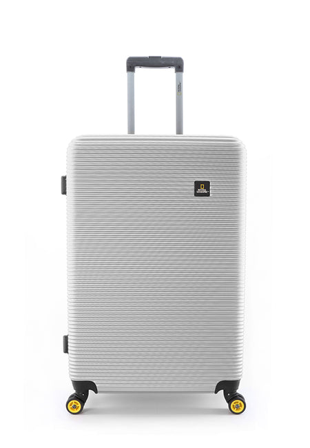 National Geographic Harde Koffer / Trolley / Reiskoffer - 76 cm (Large) - Abroad - Zilver