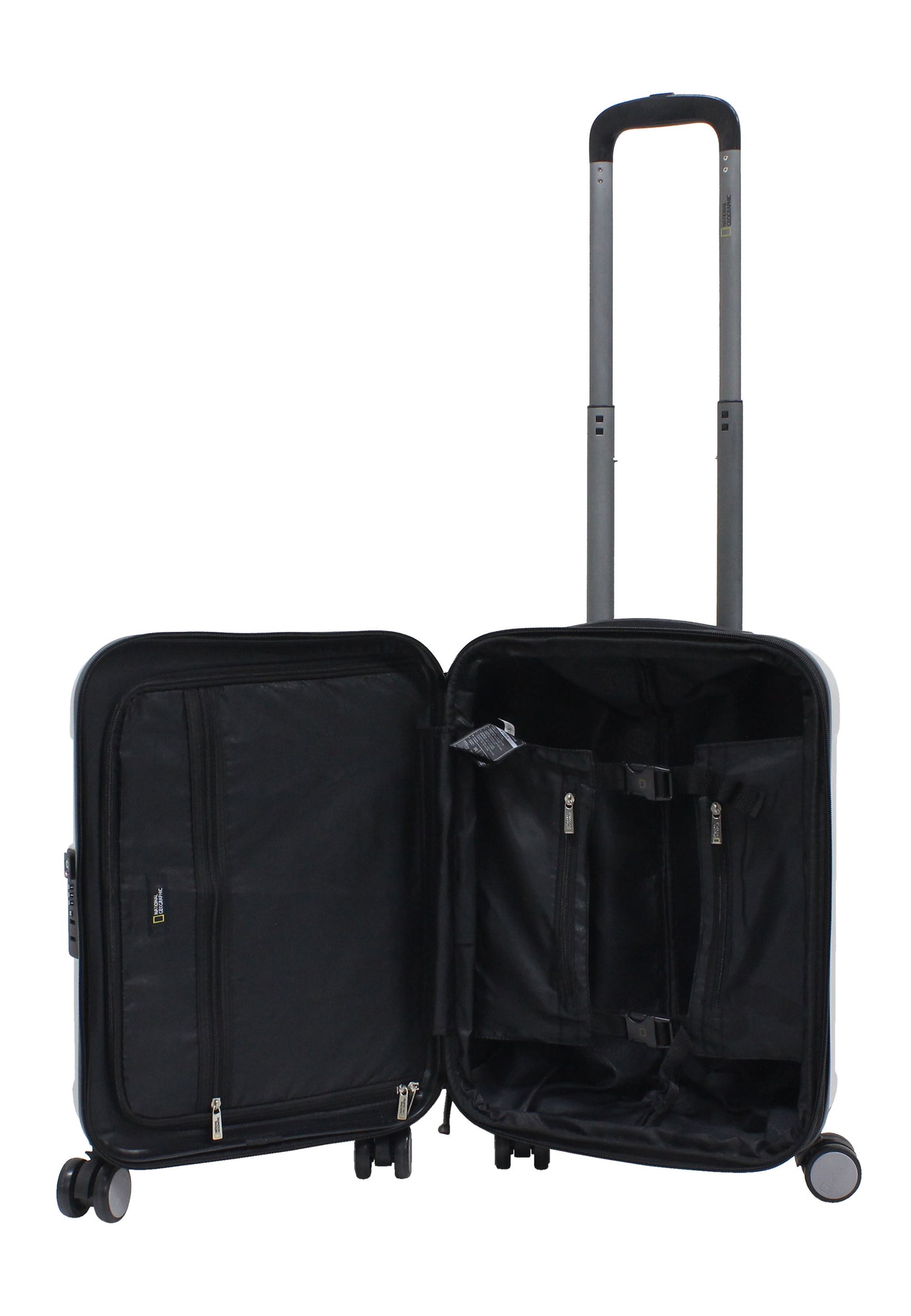 Valise rigide pour bagage à main National Geographic / Trolley / Valise de voyage - 55 cm (Petite) - Transit - Argent