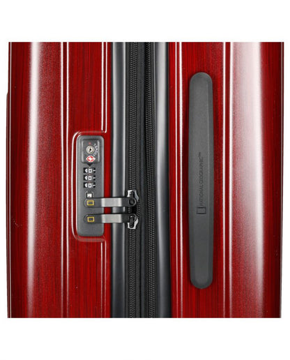 National Geographic Harde Kofferset 3-Delig / Reiskofferset / Trolleyset - Transit - Rood
