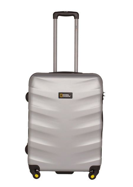 National Geographic Harde Koffer / Trolley / Reiskoffer - 67 cm (Medium) - Arete - Zilver