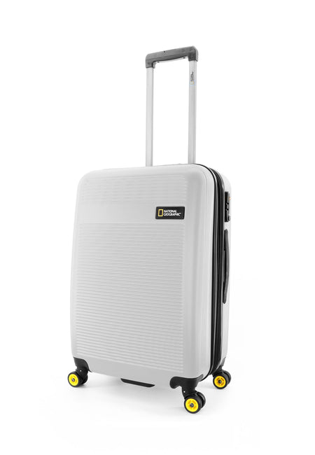 National Geographic Harde Koffer / Trolley / Reiskoffer - 67 cm (Medium) - Aerodrome - Zilver