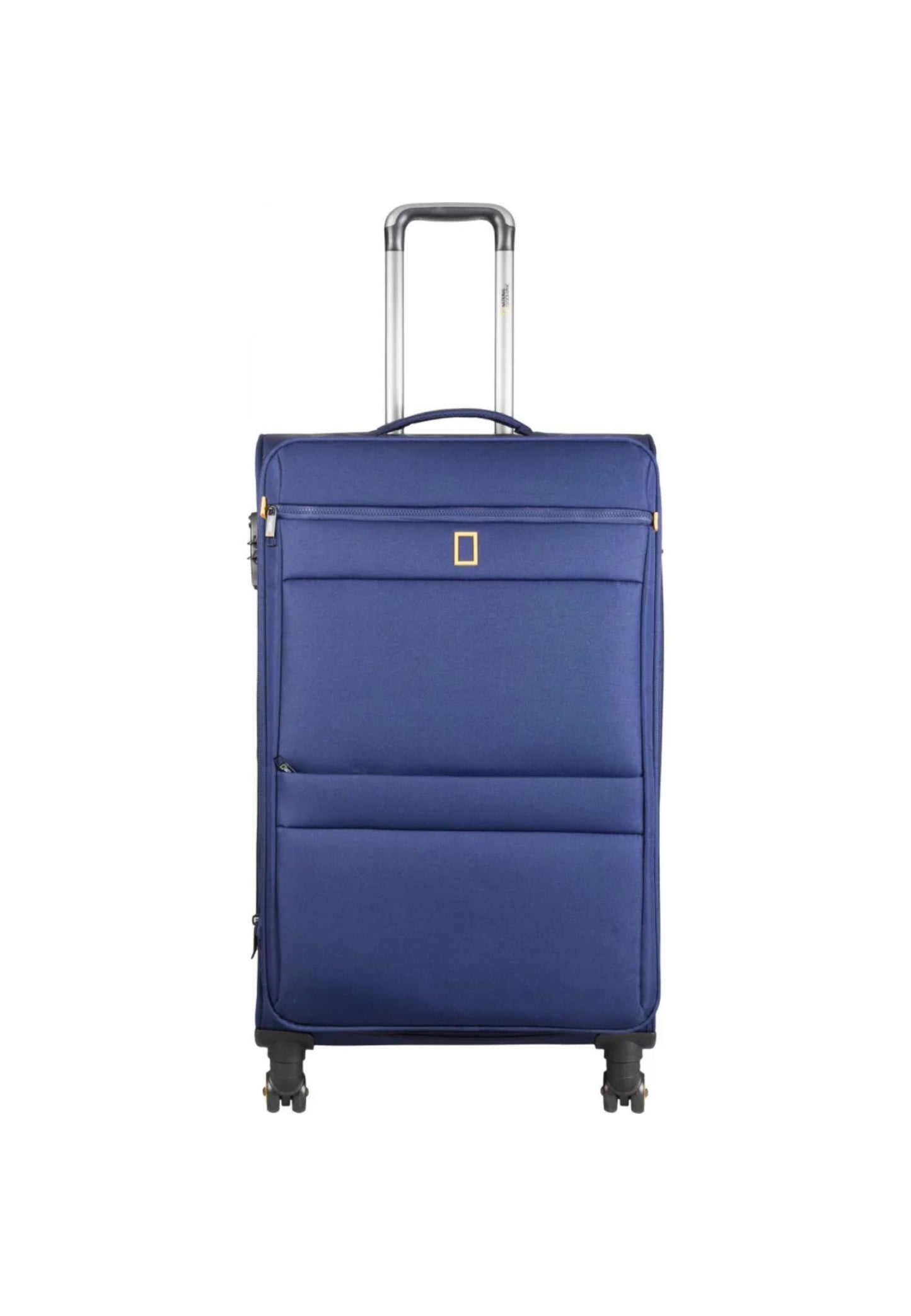 National Geographic Soft Suitcase Set 3-Piece / Travel Suitcase Set / Trolley Set - Passage - Bleu