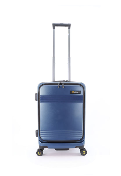 Valise rigide / Trolley / Valise de voyage extensible pour bagage à main National Geographic - 56,5x8,5x23 cm - Lodge - Bleu