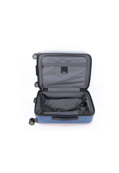 Valise rigide / Trolley / Valise de voyage extensible pour bagage à main National Geographic - 56,5x8,5x23 cm - Lodge - Bleu