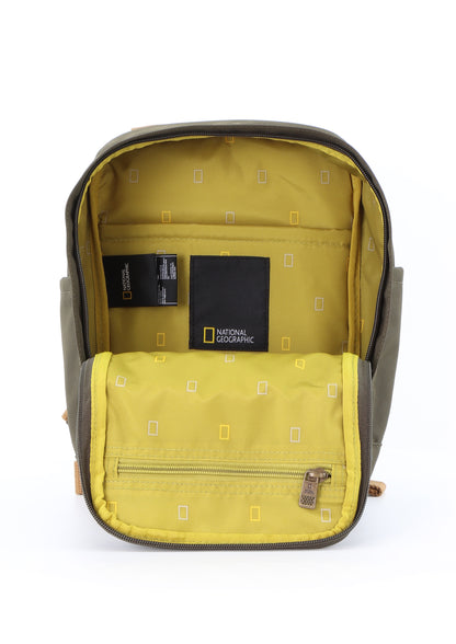 Sac à dos / sac à dos / cartable pour ordinateur portable National Geographic - 15 pouces - Légende - Kaki