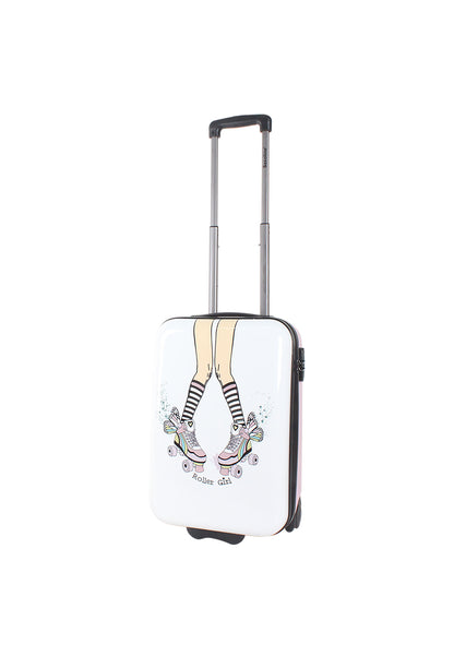 Saxoline Handbagage Harde Koffer / Trolley / Reiskoffer - 55cm (Small) - Roller Girl Print