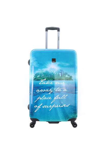 Saxoline Blue Harde Koffer / Trolley / Reiskoffer - 78 cm (Large) - Island Print