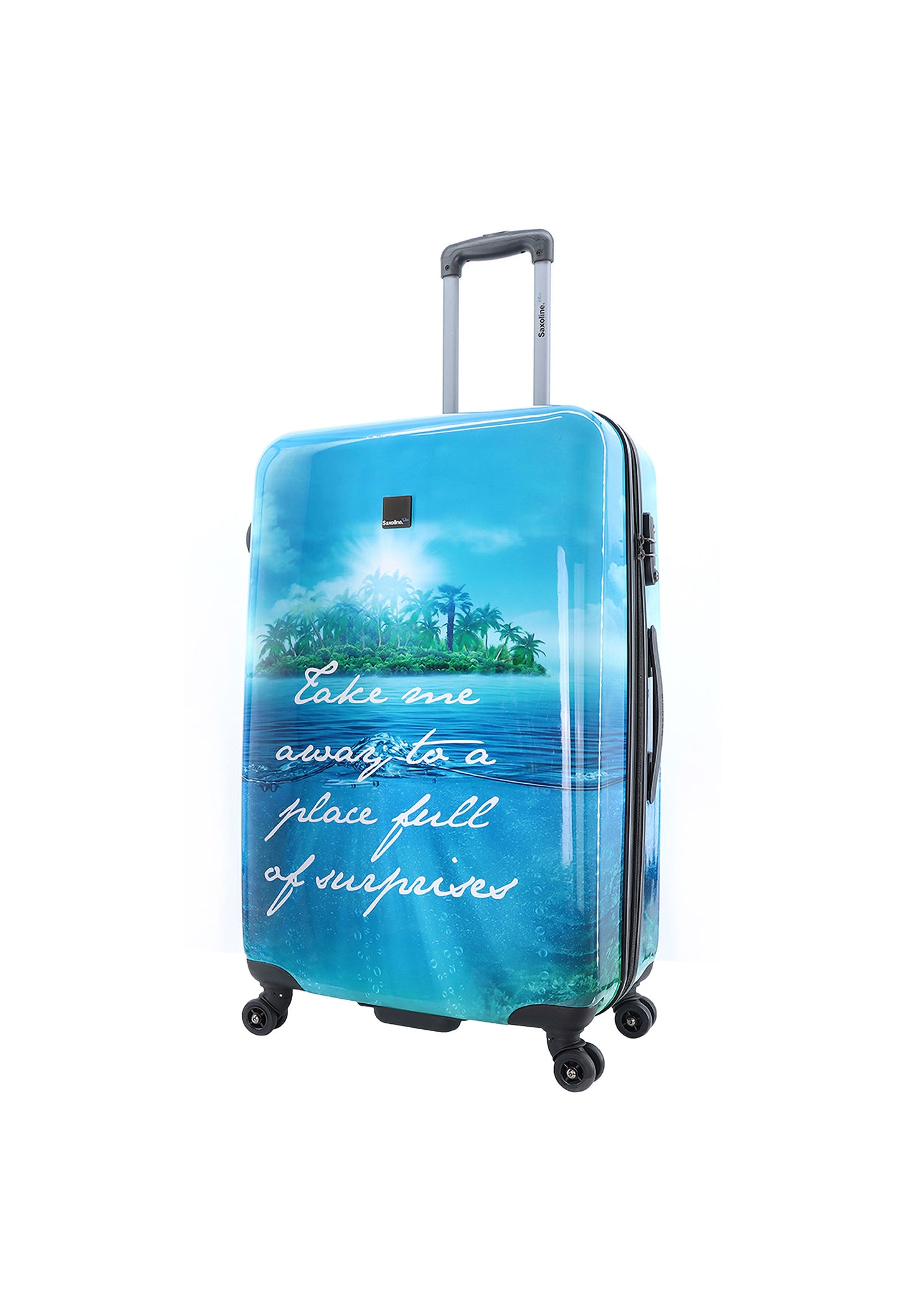 Saxoline Blue Harde Koffer / Trolley / Reiskoffer - 78 cm (Large) - Island Print