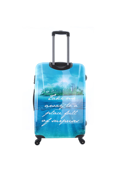 Saxoline Blue Harde Koffer / Trolley / Reiskoffer - 78 cm (Large) - Island Print