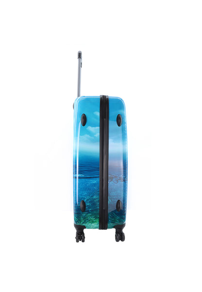 Saxoline Blue Harde Koffer / Trolley / Reiskoffer - 78 cm (Large) - Island Print